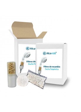 Kit filtros de recambio - Cartucho ducha terapéutica de Alcavida