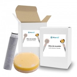 Pack filtro de repuesto cabezal de ducha con vitamina C Alcavida