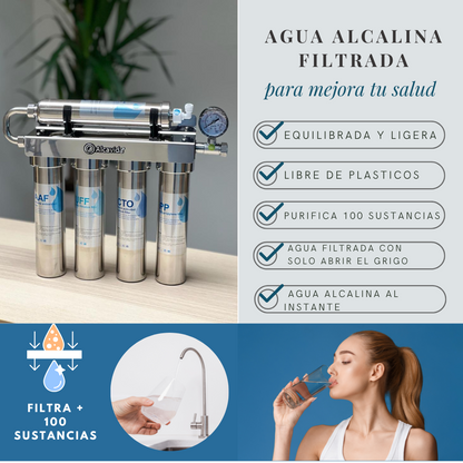 Filtro ionizador de agua Alcavida 5 etapas